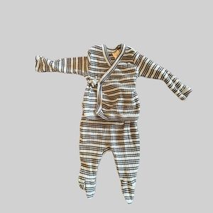 Kate Quinn Kimono Top + Footed Pant Set 0-3M